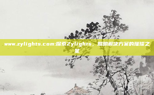 www.zylights.com:探索Zylights，照明解决方案的璀璨之星