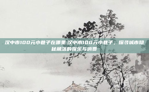 汉中市100元小巷子在哪里:汉中市100元小巷子，探寻城市隐秘角落的娱乐与消费