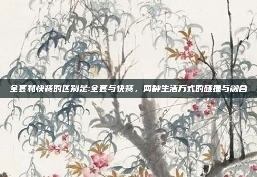 全套和快餐的区别是:全套与快餐，两种生活方式的碰撞与融合