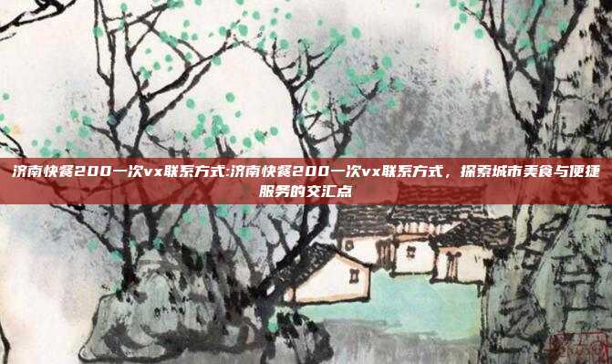 济南快餐200一次vx联系方式:济南快餐200一次vx联系方式，探索城市美食与便捷服务的交汇点