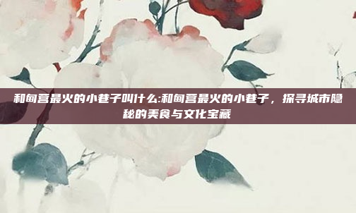 和甸营最火的小巷子叫什么:和甸营最火的小巷子，探寻城市隐秘的美食与文化宝藏