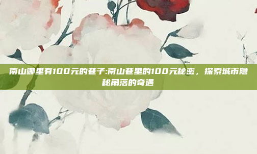 南山哪里有100元的巷子:南山巷里的100元秘密，探索城市隐秘角落的奇遇