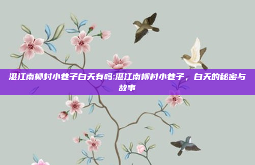 湛江南柳村小巷子白天有吗:湛江南柳村小巷子，白天的秘密与故事