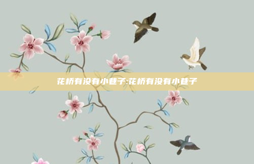 花桥有没有小巷子:花桥有没有小巷子