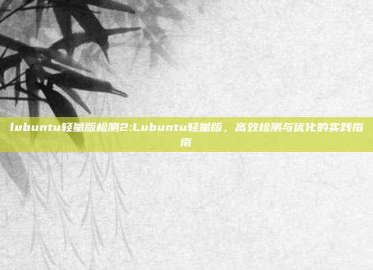 lubuntu轻量版检测2:Lubuntu轻量版，高效检测与优化的实践指南