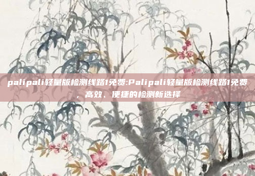 palipali轻量版检测线路1免费:Palipali轻量版检测线路1免费，高效、便捷的检测新选择