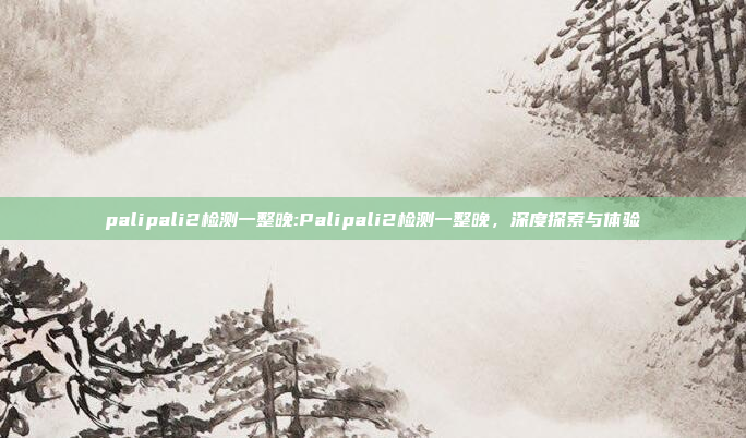 palipali2检测一整晚:Palipali2检测一整晚，深度探索与体验