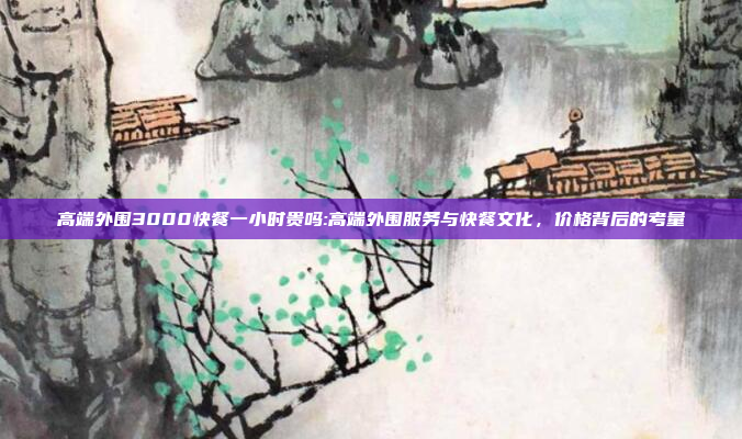 高端外围3000快餐一小时贵吗:高端外围服务与快餐文化，价格背后的考量