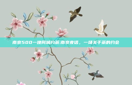 南京500一晚同城约茶:南京夜话，一场关于茶的约会