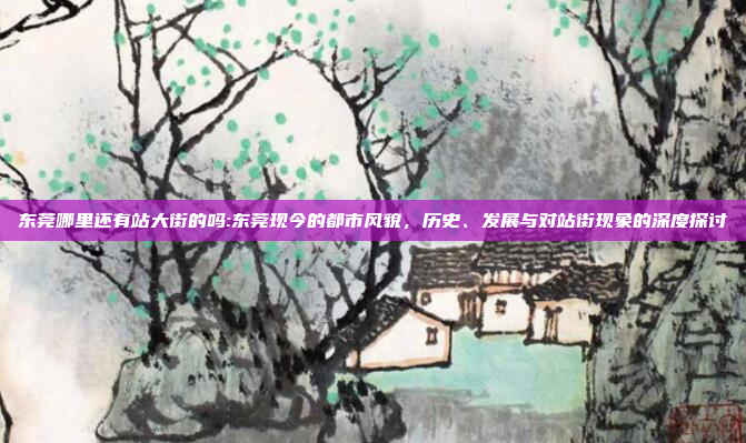 东莞哪里还有站大街的吗:东莞现今的都市风貌，历史、发展与对站街现象的深度探讨