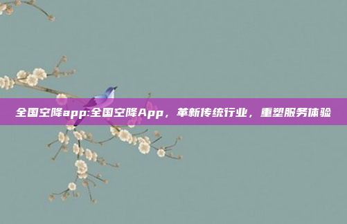 全国空降app:全国空降App，革新传统行业，重塑服务体验