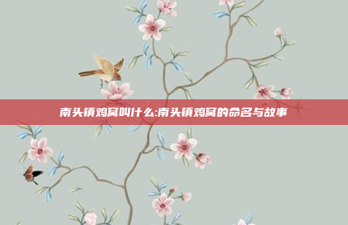 南头镇鸡窝叫什么:南头镇鸡窝的命名与故事