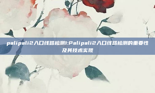 palipali2入口线路检测1:Palipali2入口线路检测的重要性及其技术实现