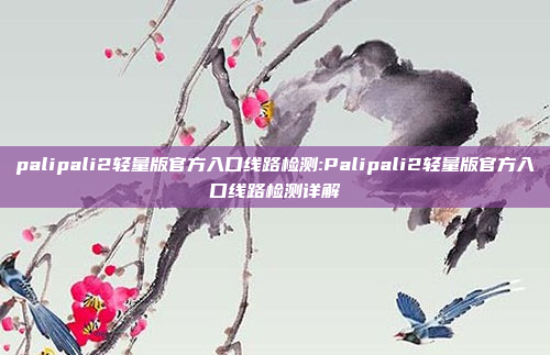 palipali2轻量版官方入口线路检测:Palipali2轻量版官方入口线路检测详解