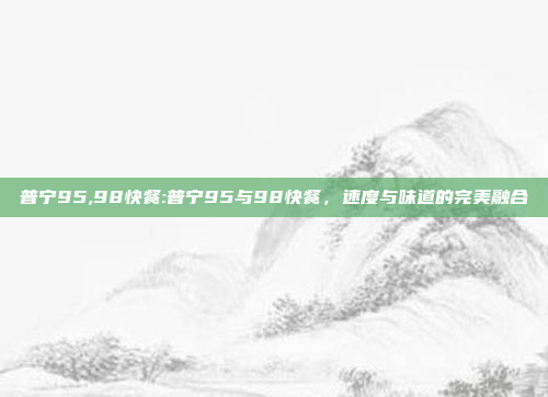 普宁95,98快餐:普宁95与98快餐，速度与味道的完美融合