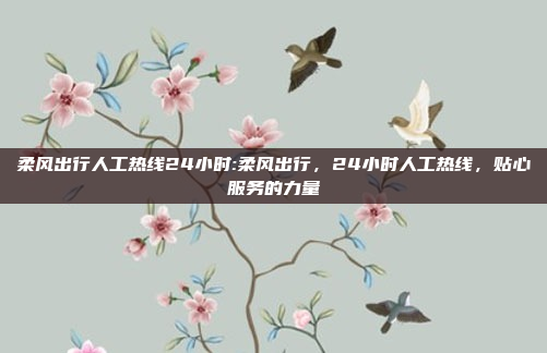 柔风出行人工热线24小时:柔风出行，24小时人工热线，贴心服务的力量