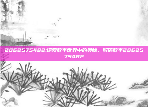 2062575482:探索数字世界中的奥秘，解码数字2062575482